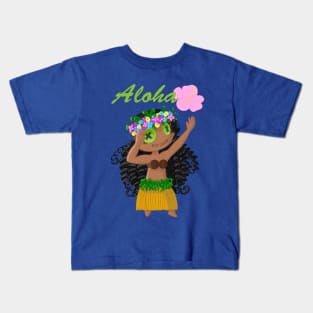 Hawaii Hula Girl Kids T-Shirt